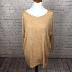 Camel Colored Dolman Sleeve Sweater